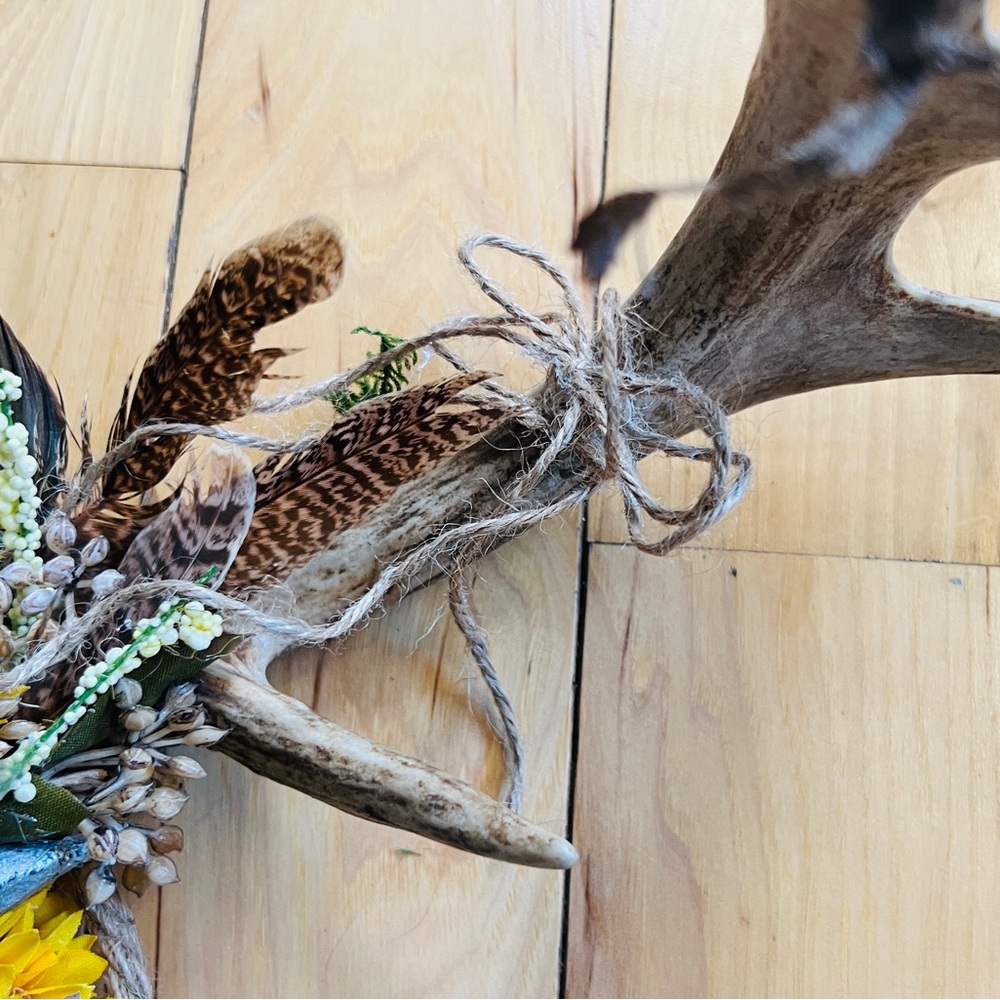 Authentic antler art made by me western home decorone of a kind statement piece - Picture 13 of 15